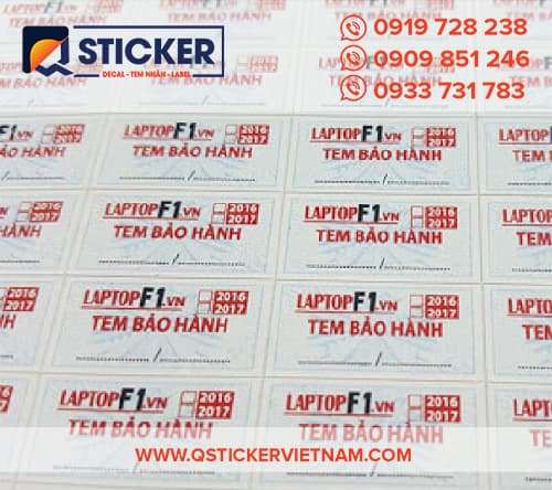 Tem bảo hành laptop