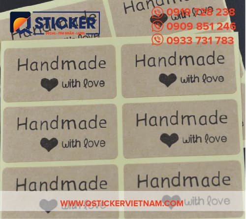 Tem dán đồ handmade
