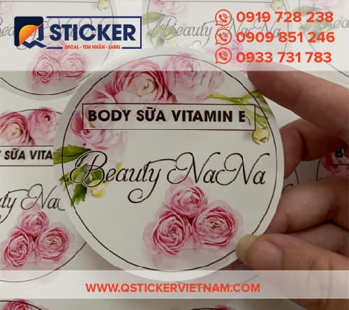 Tem dán hộp kem body